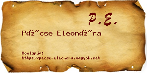 Pécse Eleonóra névjegykártya
